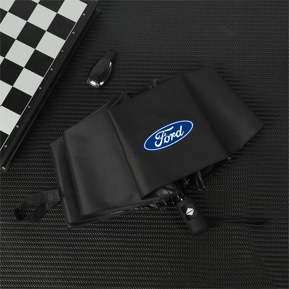 CMOC6 12 Bone Automatic Folding Umbrella Sun And Rain Protection For Ford Escape mk7 Edge Mondeo Taurus Fusion Mustang Focus ST Racing