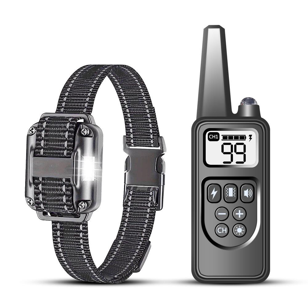 800m Dog Training Collar with Remote – Recyclable Anti-Bark Electronic Collar & Nylon Rope