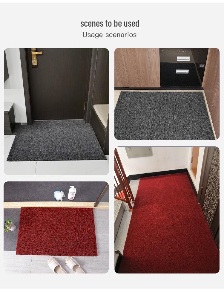 Two-Tone Dirt-Resistant Entrance Mat: Silk Ring Doormat, Gold-Digging, Cuttable for Household & Commercial Use