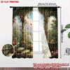 Arch Window Garden View Curtains Digital Printing Landscape Flowers Butterfly Waterfall Cozy Bedroom Living Room Set Of 2 Made Polyester Area Decor