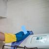 Gummy Rubber Abrasive Scouring Stone Block Purple for Stubborn Limescale Hard Water Rings Stains On Kitchen Bathroom Stainless