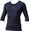 ZETT Baseball Pro Status Physical Control Wear Crew Neck Sleeve Size BPRO500C 3/4 Undershirt, Navy, M,