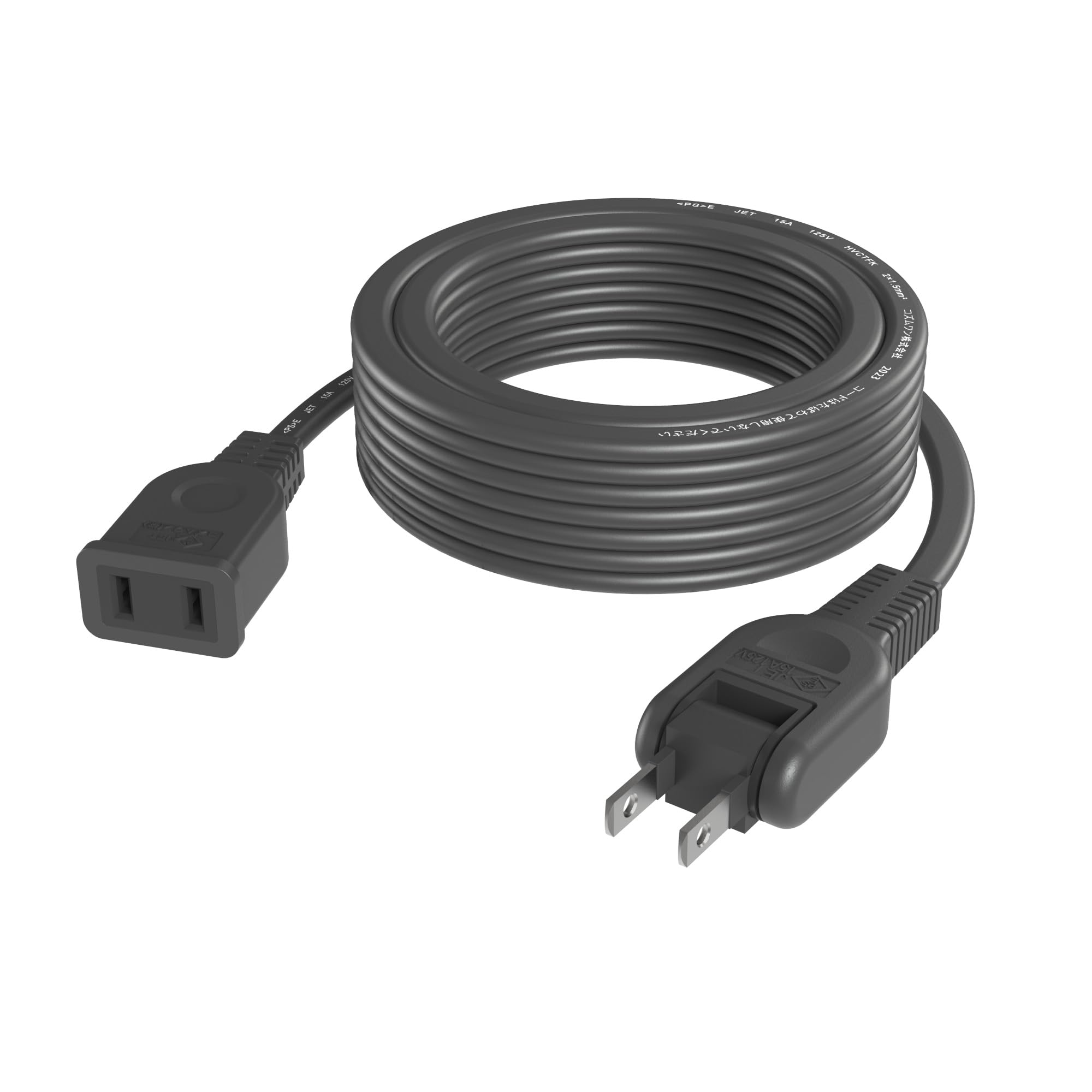 

Power cord for home power extension plug power extension cord for AC extension power tracking fire with insulation easy to swing 1 OA tap power cord чорний