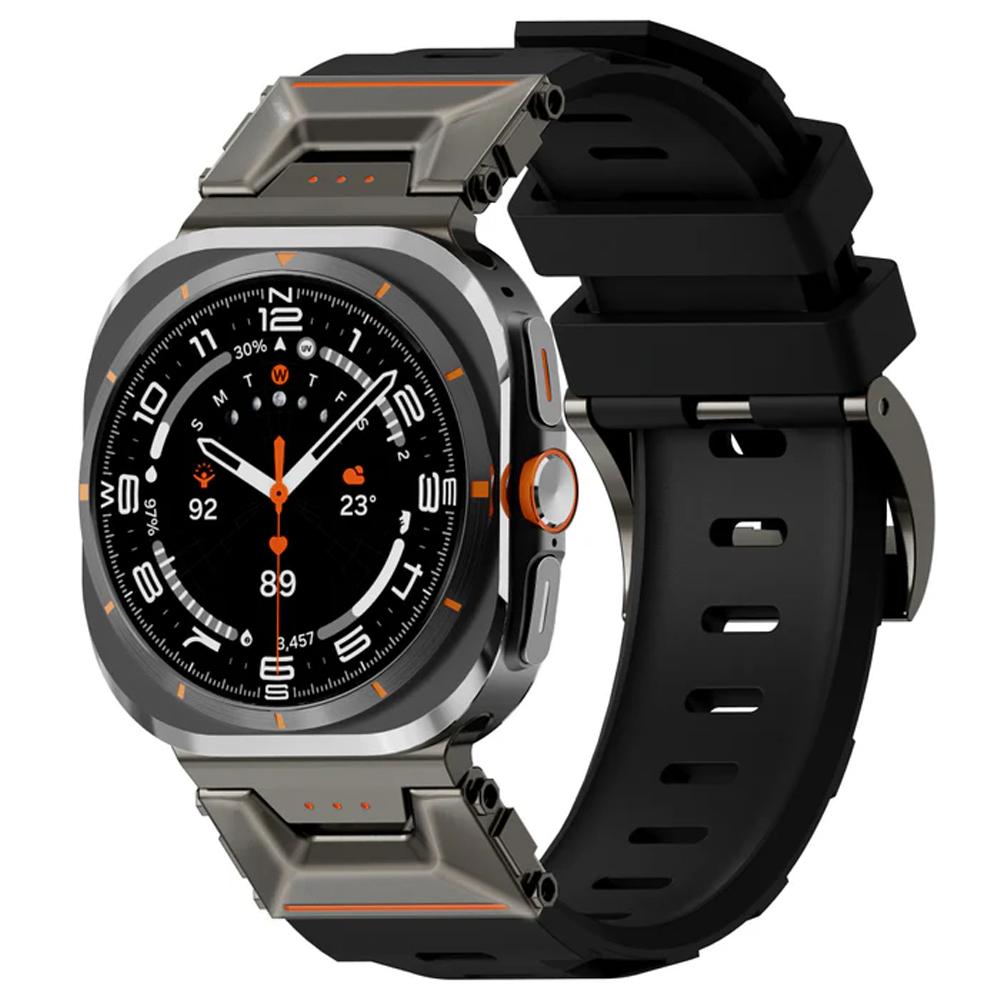 Silicone Sport Band for Samsung Galaxy Watch Ultra 47mm 2025 Stainless Steel Metal Bracelet for SAMSUNG GALAXY ULTRA 47MM Correa