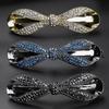 Full-diamond Bow Tie Spring Clip Exudes A Sense of High-end and Light Luxury The Half Hair Clip At The Back of The Head Is A Stylish Hair Accessory