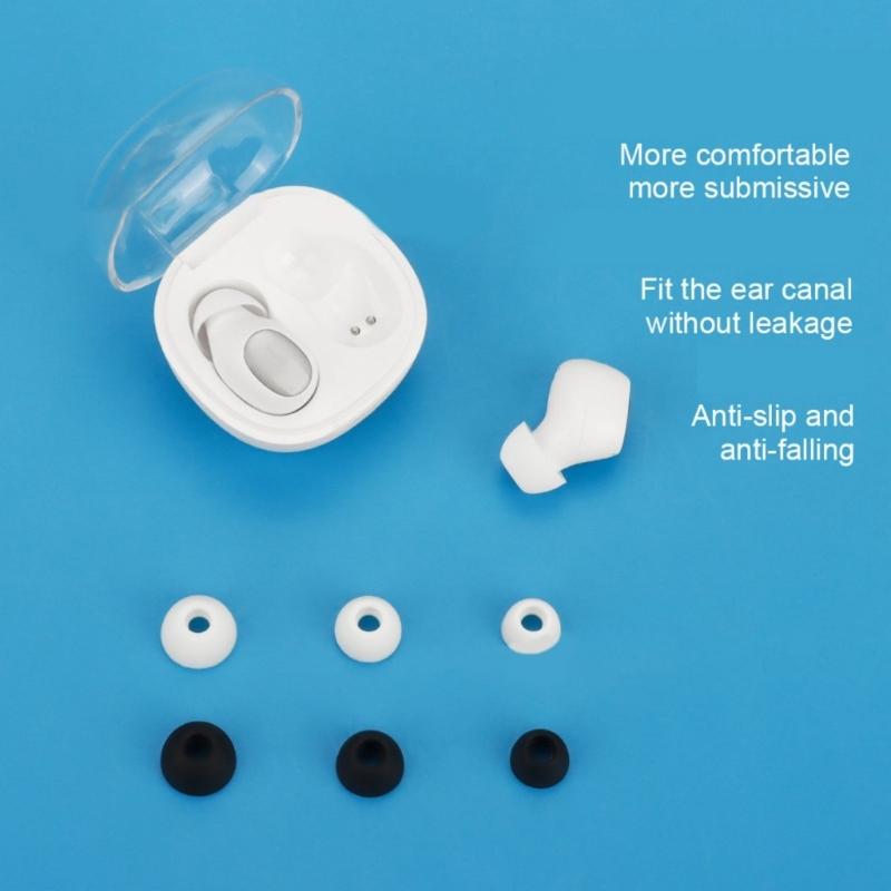 Headsets Eartips Replacement Upgraded Soft Ear Bud Tips for ComfoBuds Mini 10 Silicone Earplugs Eartips 3Pairs/Set