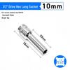 Dafei Hexagonal Extended Socket Head Set 8-32mm, 1/2" Ratchet Wrench Socket, Hollow Type.