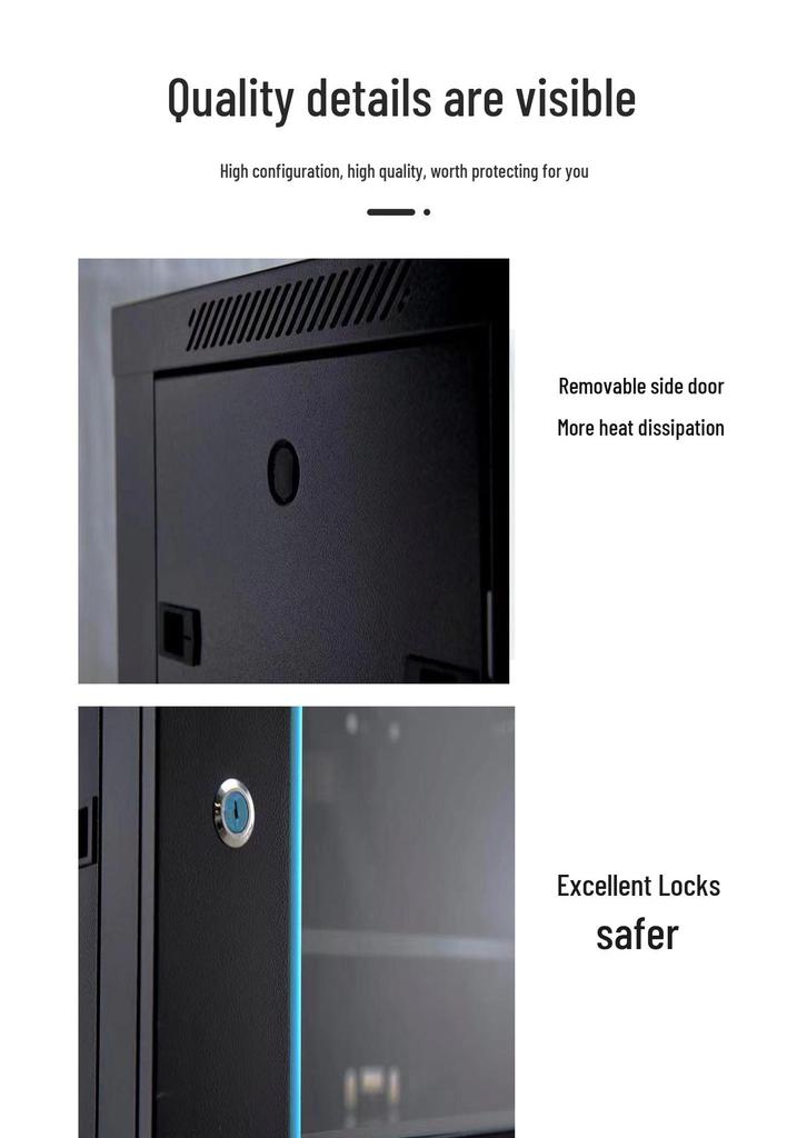 12U Server Cabinet for Network and Multimedia Equipment