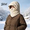 Thickened Scarf Hat for Cold Wind-Resistant Zipper Balaclava Hat Women Winter Face Mask Weather Outdoor
