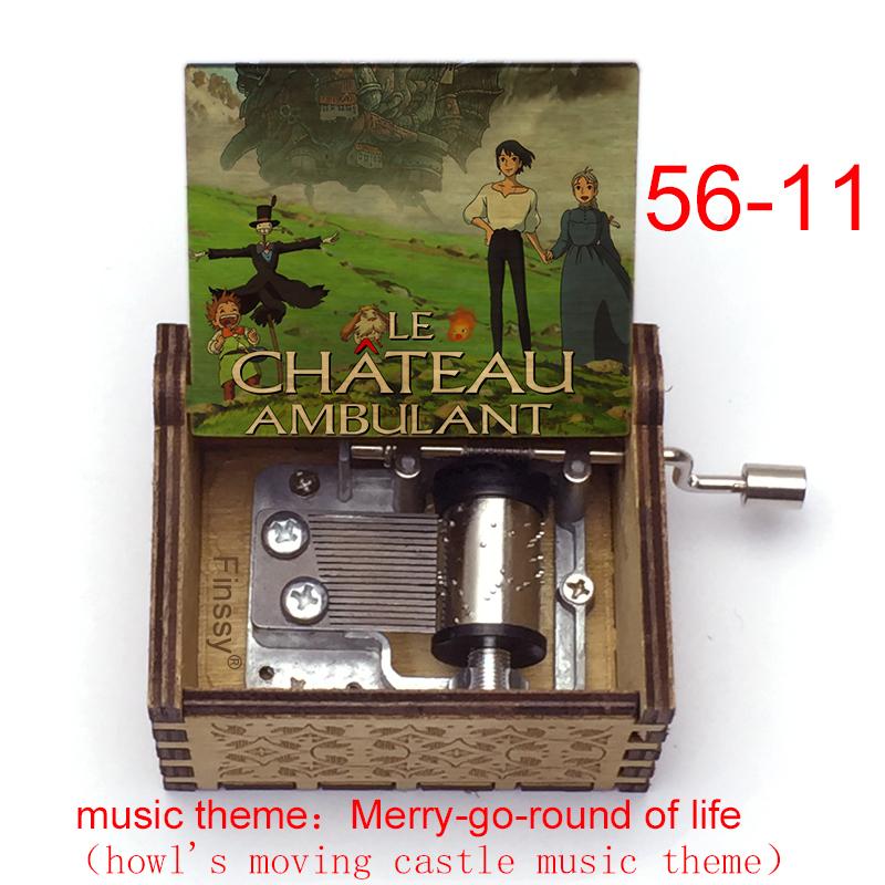 Howl's Moving Castle DIY Music Box Music Theme Song Merry-Go-Round for Christmas New Year Unique 56-Key Life Gift