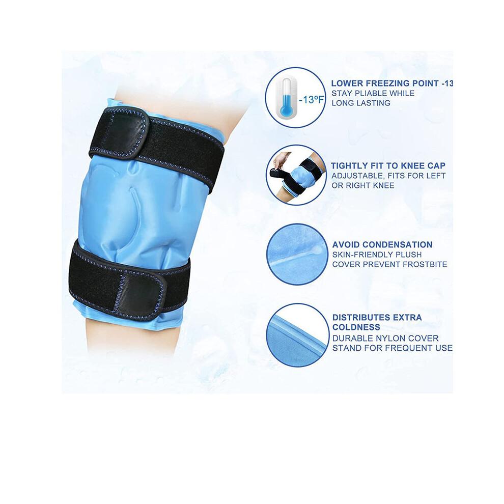 (Purple) New ice-padded knee pad ice pack patch after joint spraining gel cooling to tie sports knee pad