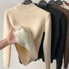 Thicken Velvet Turtleneck Sweater Women Korean Fashion Lined Warm Sueter Knitted Pullover Slim Top Winter Jersey Knitwear Jumper
