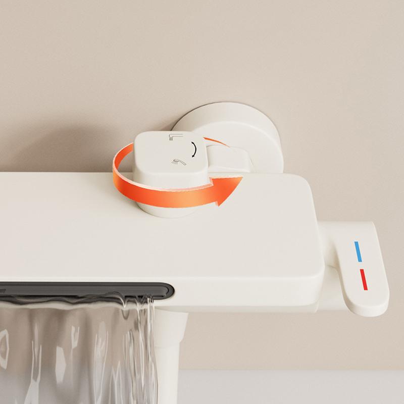 Heiß Kalt Modern Wasserfall Duscharmatur Wandmontiert Handbrause Mischbatterie Wasserfallauslauf Badewannenmischer Armatur