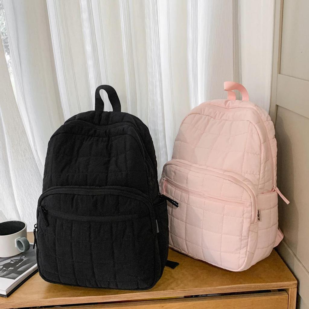 Women's Quilted Casual Outdoor Backpack - Large Capacity, Fashionable Laptop and Mummy Bag
