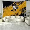 Pittsburgh Penguins Wandteppich Ästhetisches Wandbehang Gedruckter Stoffdecke Dekorative Wandteppiche für Schlafzimmer Wohnzimmer Heimdekoration