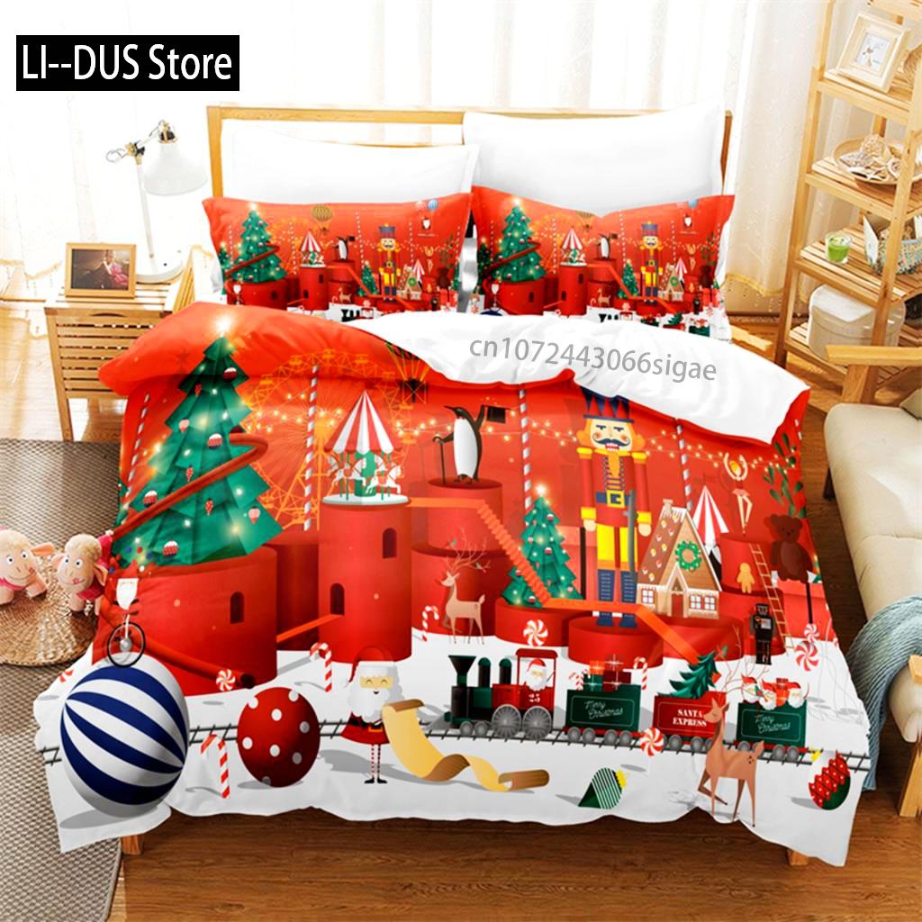 

Comforter Christmas Decorations Bedding Set 3D Bedding Digital Printing Queen Size Bedding Set Fashion Design Comforter (quilt)-EU Single(135*200cm)3pcs