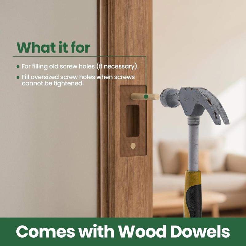 Door Strikes Hole Cover Stainless Steel Door Edges Hole Filler Plate Includes Mounting Accessories Easy To Install