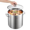 Stainless Steel Stock Pot, 19.9 L Stainless Steel Stockpot with Glass Lid, PFOA-Free, PFAS-Free, Compatible with Gas Stoves, Induction Cooktops,