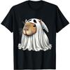 Spooky Capybara Ghost Costume Tee Halloween Funny Capybara T-Shirt CBQ Mens Womens Tank Top Sweatshirt Hoodie Longsleeve Black