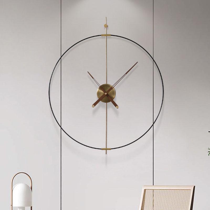 Round Simple Clock Wall Living Room Art Mural Interior Aesthetic Modern Wall Watch Minimalist Fashion Horloge Home Decoration