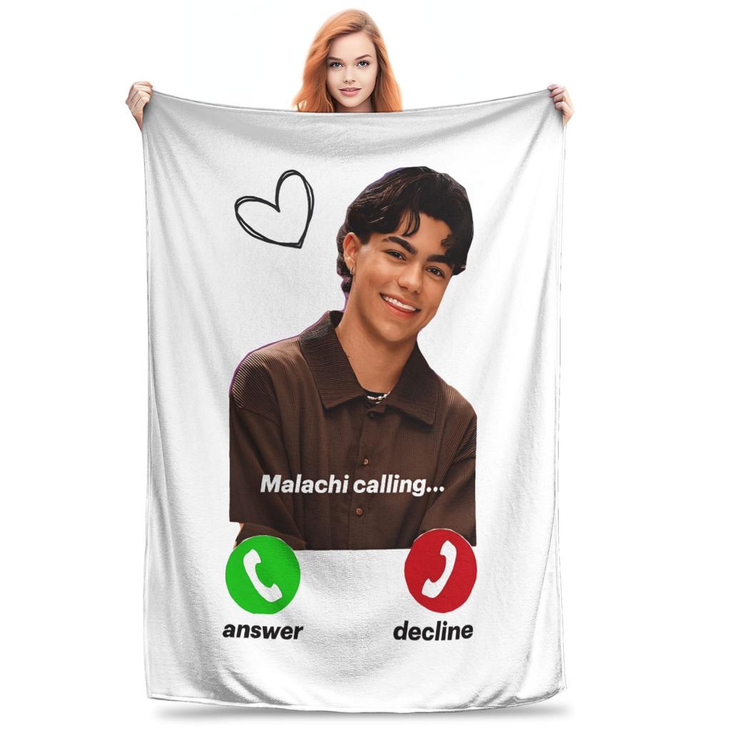Custom Malachi Barton Plush Blanket Kids Adult Flannel Blanket For Couch Bed Super Warm Quality Bedspread Birthday P
