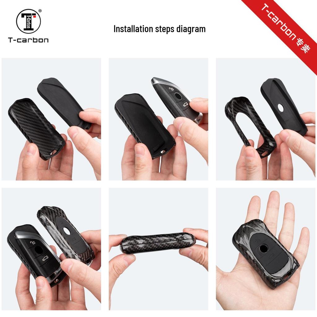 Echte Kohlefaser-Schlüsselschale für BMW Blade X7/X6/X5/X3 von T-Carbon