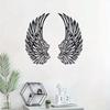 Metal Feather Angel Wings Wall Decor 1 Pair Sculpture for Party Photography Dreamy Atmosphere