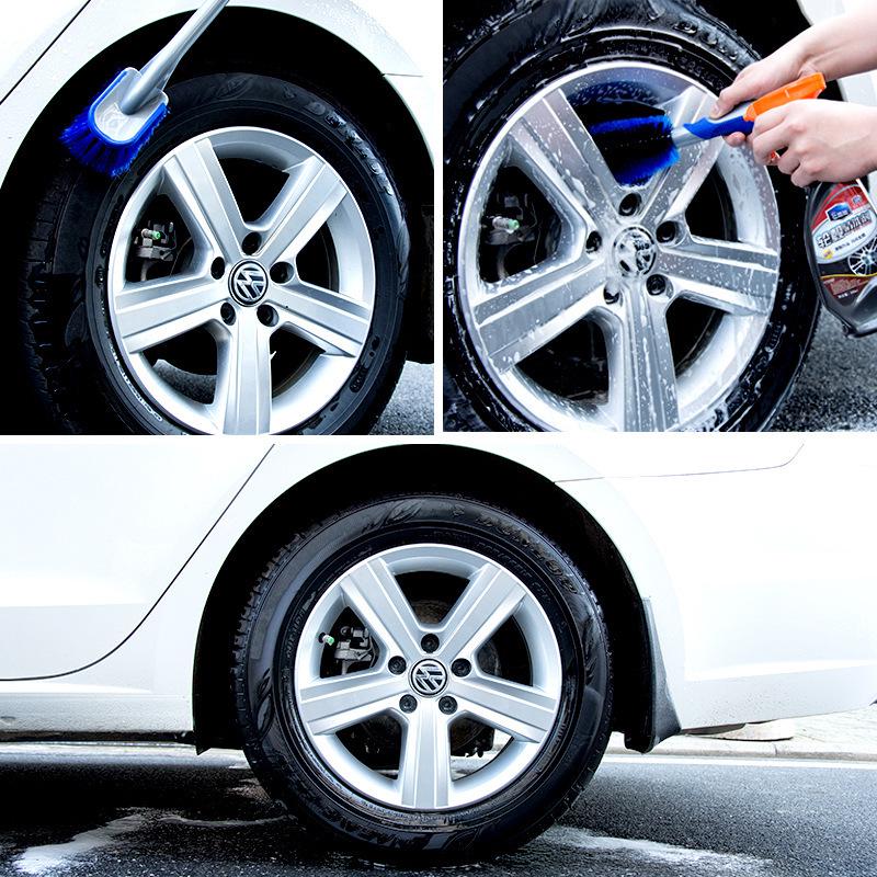 Blue Car Wash Tool Set: Wheel Brush Combo for Tire Cleaning and Maintenance