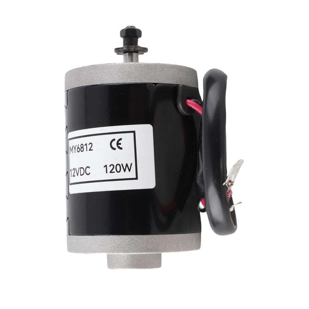 MY6812 12V 120W High Speed Small Brush Motor with Belt Pulley Electric Scooter E Bike Accessory