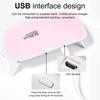 Foldable Nail Lamp Portable Nail Dryer Lamp 6 LED&UV Manicure Machine Home Travel Use for Drying Polish Gel Varnish with Cable