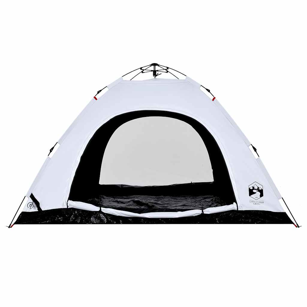 5 Person Camping Tent White Blackout Fabric Quick Release System