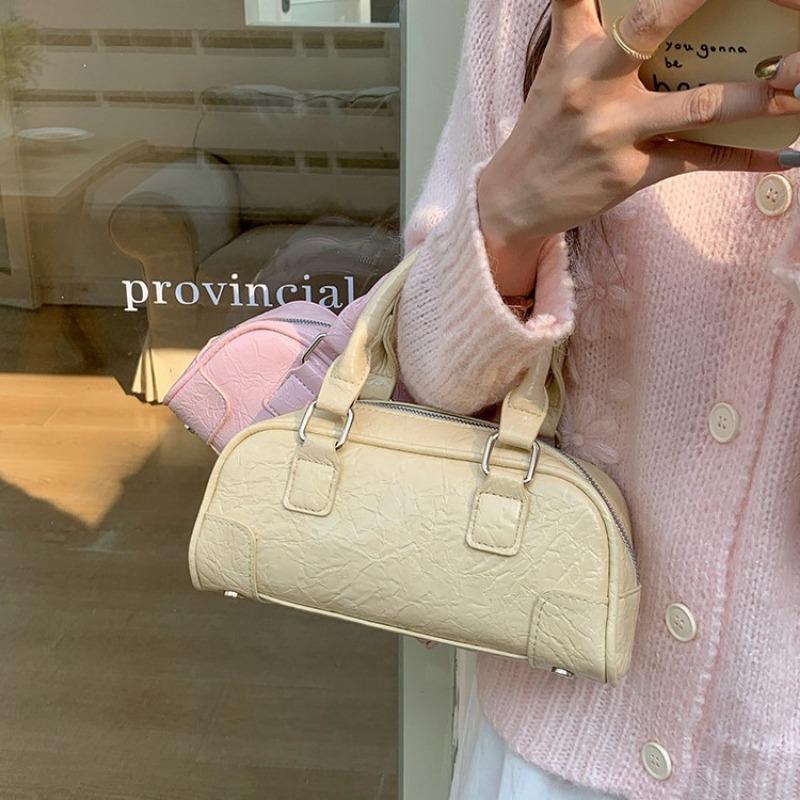 Niche Hand-held Bowling Bag Spring Fashion Pillow Bag Crossbody Bag