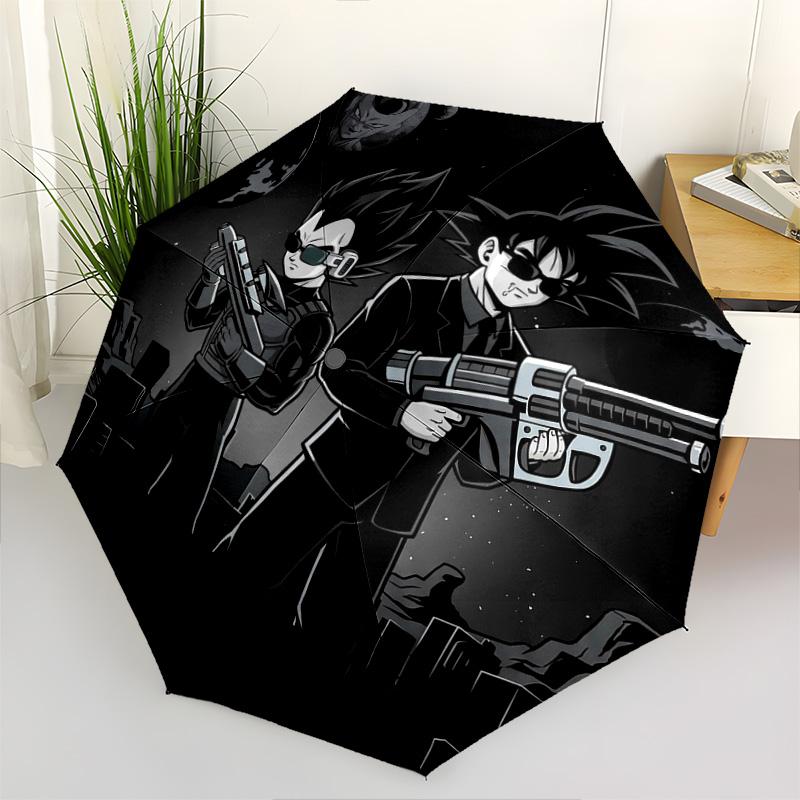 1 PC Automatic Folding Umbrella - Naruto Pattern Portable Foldable Design With 8 Ribs Christmas Birthday Gifts