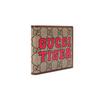 Gucci Vintage Logo Print Kurzes Falt-Canvas- und Lederportemonnaie Herrenportemonnaie Ebenholzbraun 671652-US7EC-9396