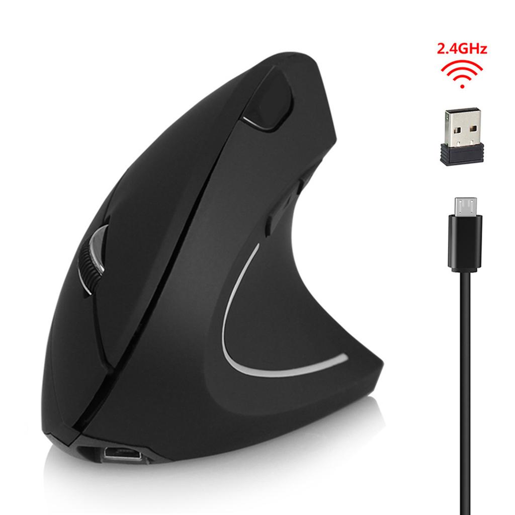 YWYT 2.4G Wireless Rechargeable Vertical Mouse Ergonomic Upright Mouse Optical Mouse 3 Adjustable movement speed Levels