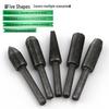 Rotary Steel File Set: 5-Piece Irregular Shape Grinding Heads for Soft Metals, Polishing, and Hole Enlargement