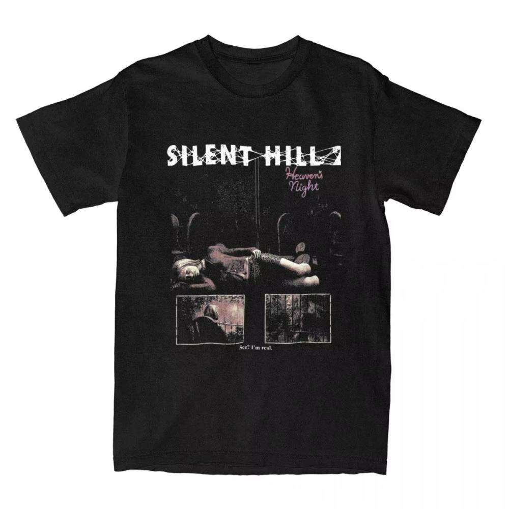 

SH2 Heavens Night Silent Hill Stuff Shirts for Men Women Casual Cotton Summer Tops Printed Oversized Fashion Tshirt S