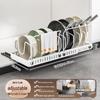 Adjustable Pull-Out Kitchen Organizer: Dish Rack, Pot & Pan Storage, Under-Cabinet & Countertop Holder