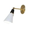 Håndlaget Stilnovo Svingbar Vegglampe Mid Century Modern Justerbar Messing Sconce for Leselys eller Aksentbelysning