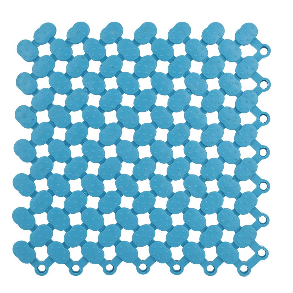 6Pcs 20x20cm NonSlip Splicing Interlocking Floor Mat for Kitchen Bathroom Shower Pool Balcony(Blue )