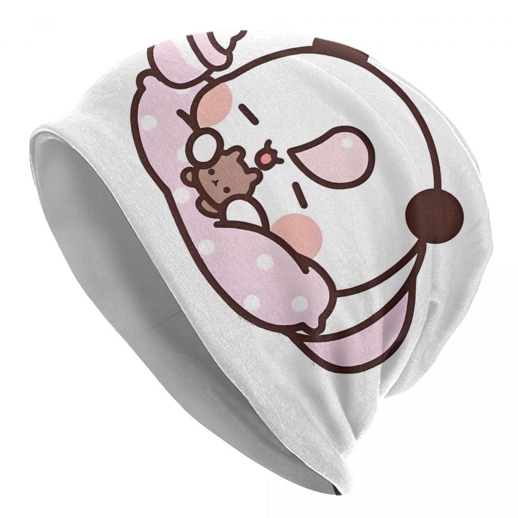 Boba Mochi Peach And Goma By Beanies Caps For Hip Hop Winter Warm Knitting Hat Adult Anime Panda Bubu Dudu Bear Bonnet Hats