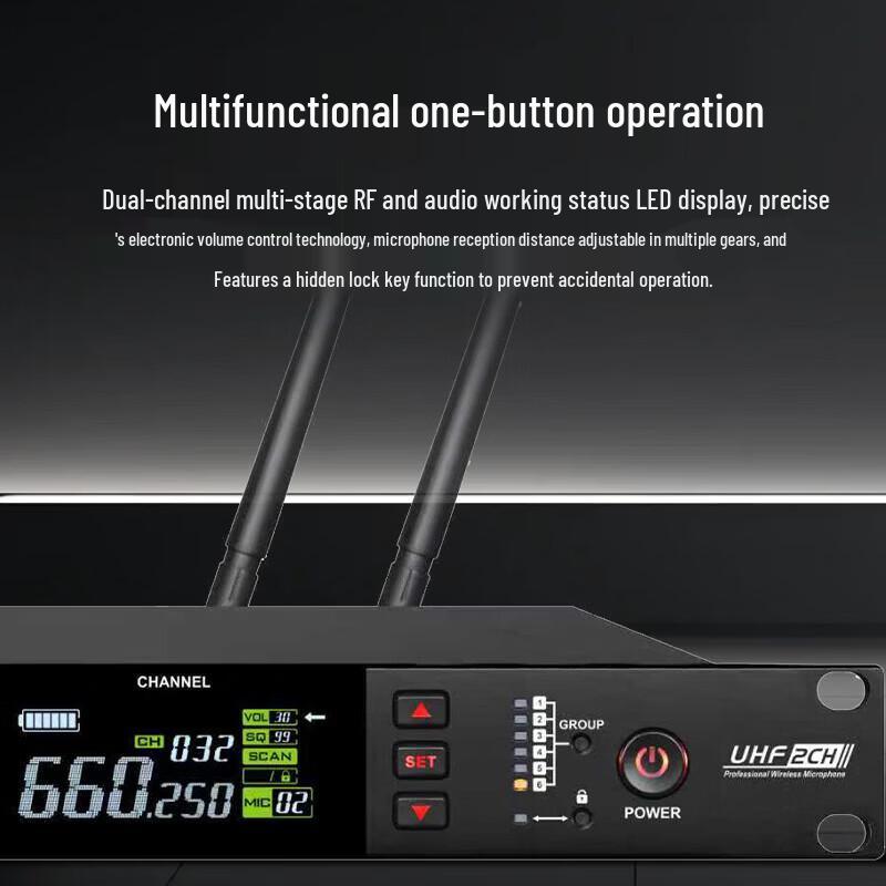 HuiDu SK-196S Long-Range Wireless Microphone System (CN version)