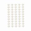 50PcsSet Nail Chart Ring Wearable Manicure Gel Bottle Color Displaying (Beige Butterfly)