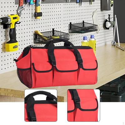 Tool Bag with Handle Large Capacity Oxford Wide Mouth Cleaning Supplies Storage Tote for