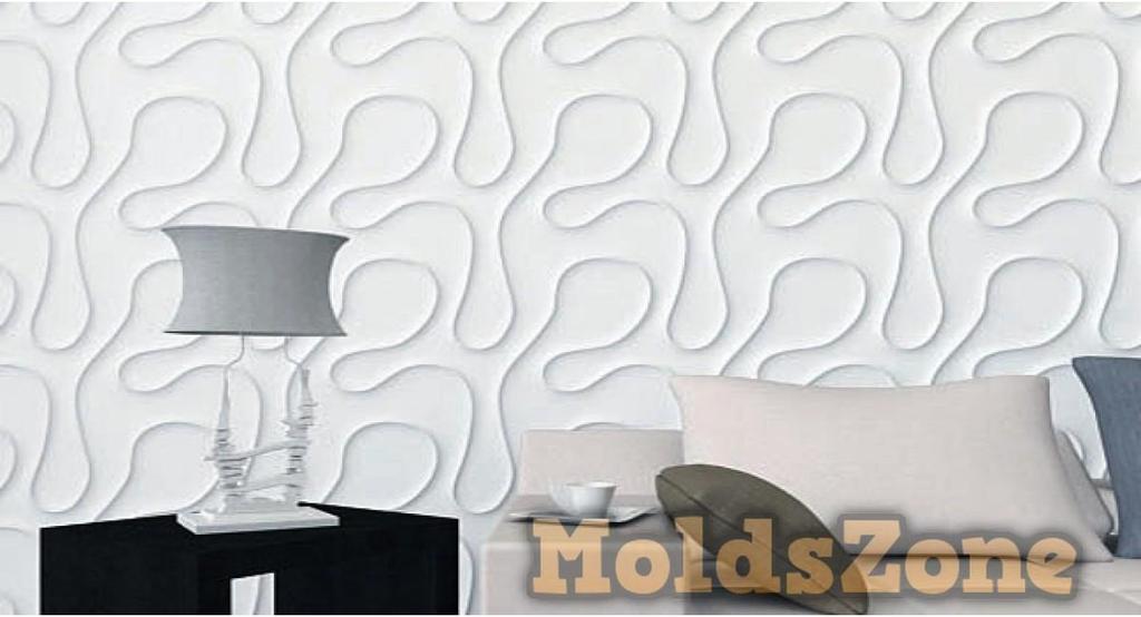 3D Wall Panel Mold for Gypsum, Plaster or Concrete Tile for Decorative Wall Panels 'Shaula'