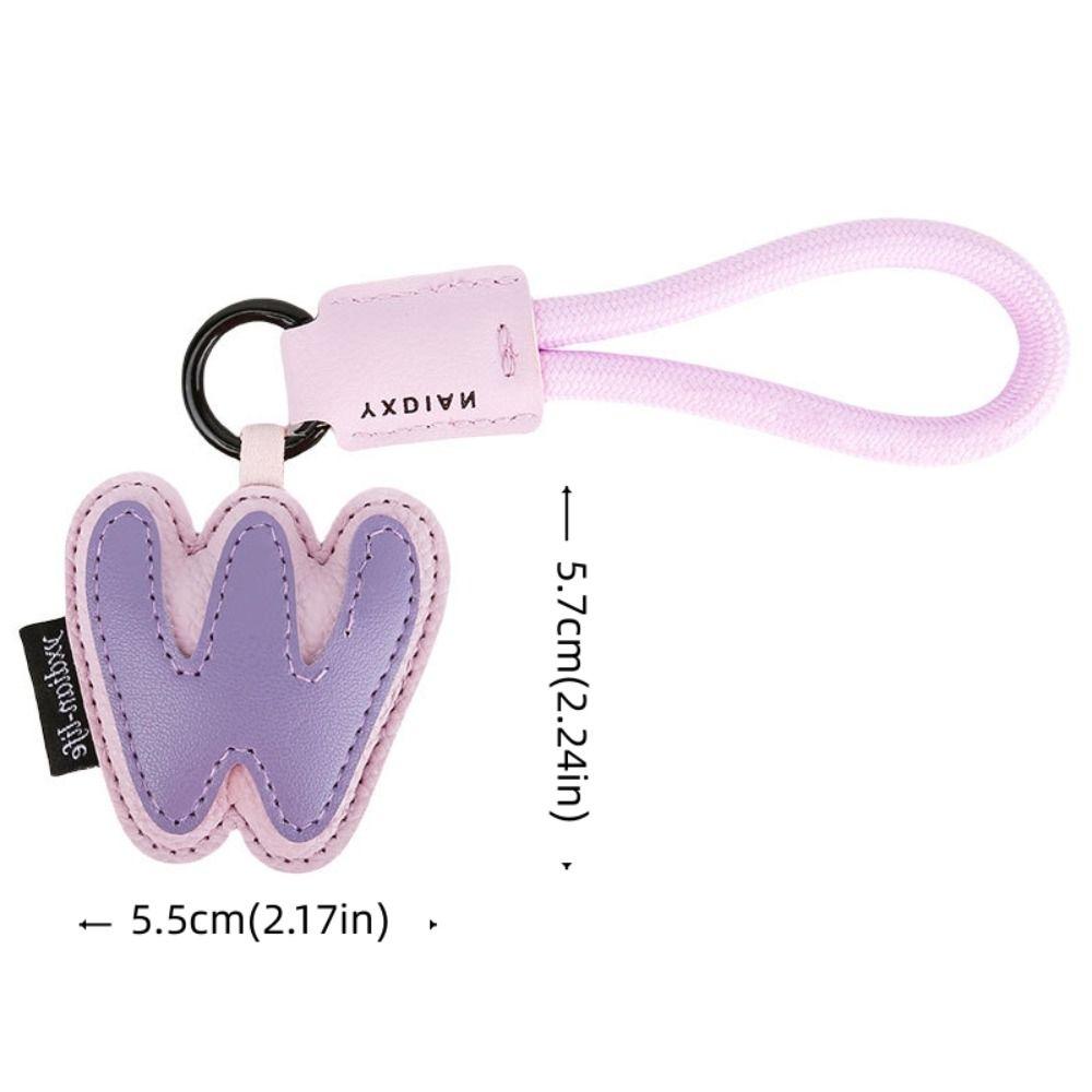 PU Leather 26 Letter Keychain Sweet Lucky Letter Pendant Fashion Alphabet Key Holder  Friend