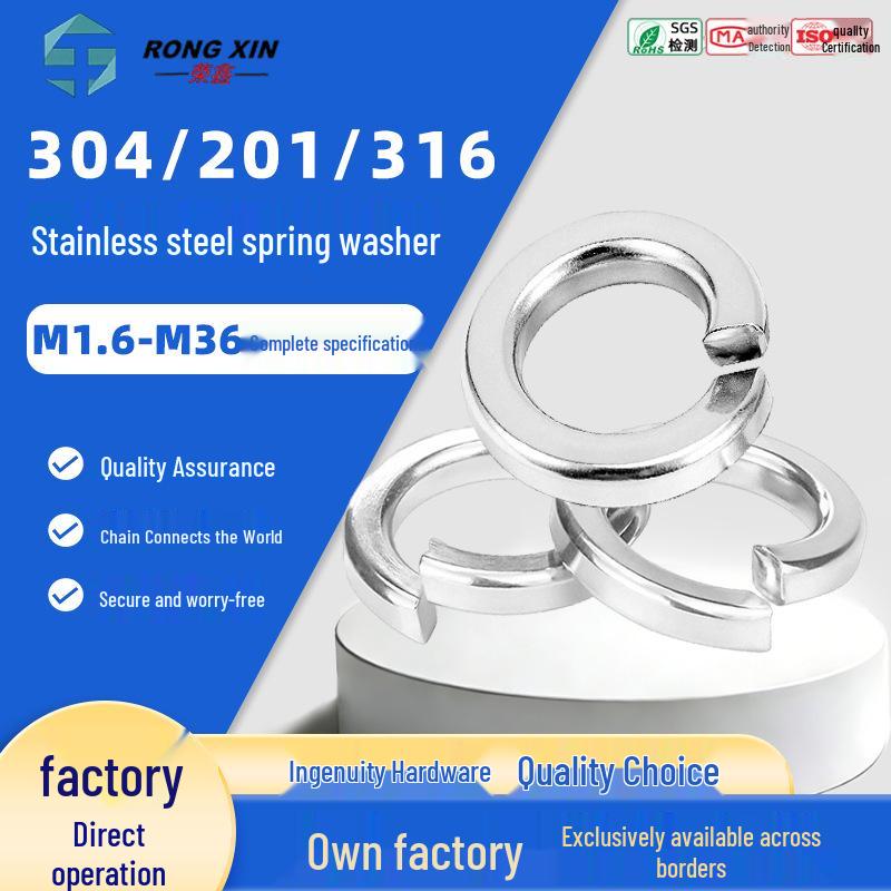304/201/316 Stainless Steel Open Spring Washer Spacer