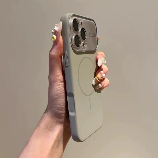 For iPhone 17 Air Pro Max Luxury Liquid Magsafe Magnetic Silicone Frame Phone Case For iPhone 14 15 16 17 Lens Protective Cover