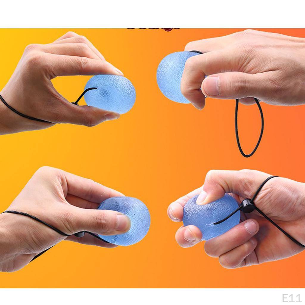 5 cm Hand Ball with Cord Silicone Exercise Stress Tool - Optional