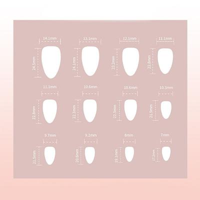 Manicure Long Almond False Nails French Detachable Fake Nails Aurora Nail Tips Women